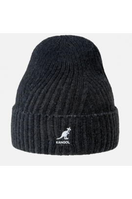 Kangol Hat - 2-Tone Cuff Pull On Black / Dark Grey